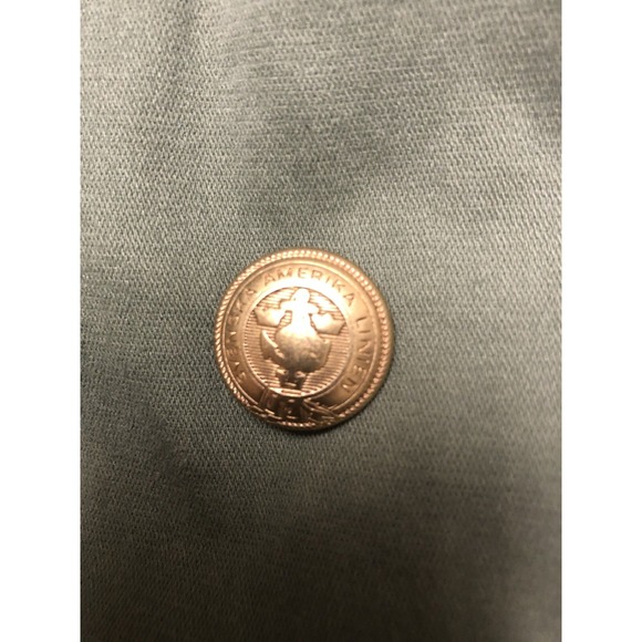 CAbi Military Jacket Blazer Women's S‎ Green Gold Buttons Double Breasted - Picture 6 of 11